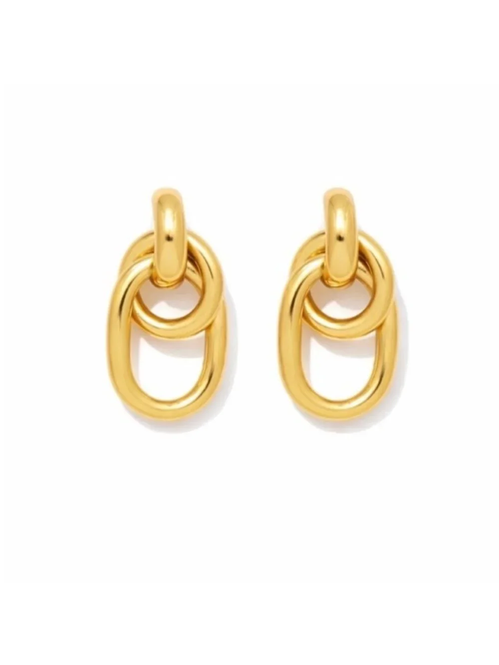 New! Tuckernuck Petit Moments Gold Hooked Chain Drop Earrings (3055) NWOT